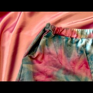 reworked vintage tie dyed short shorts, s